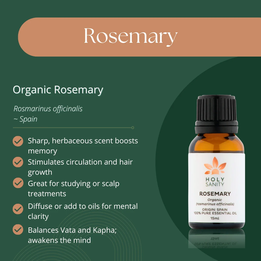 Holy Sanity Organic Essential Oil Rosemary 15ml - Image 2