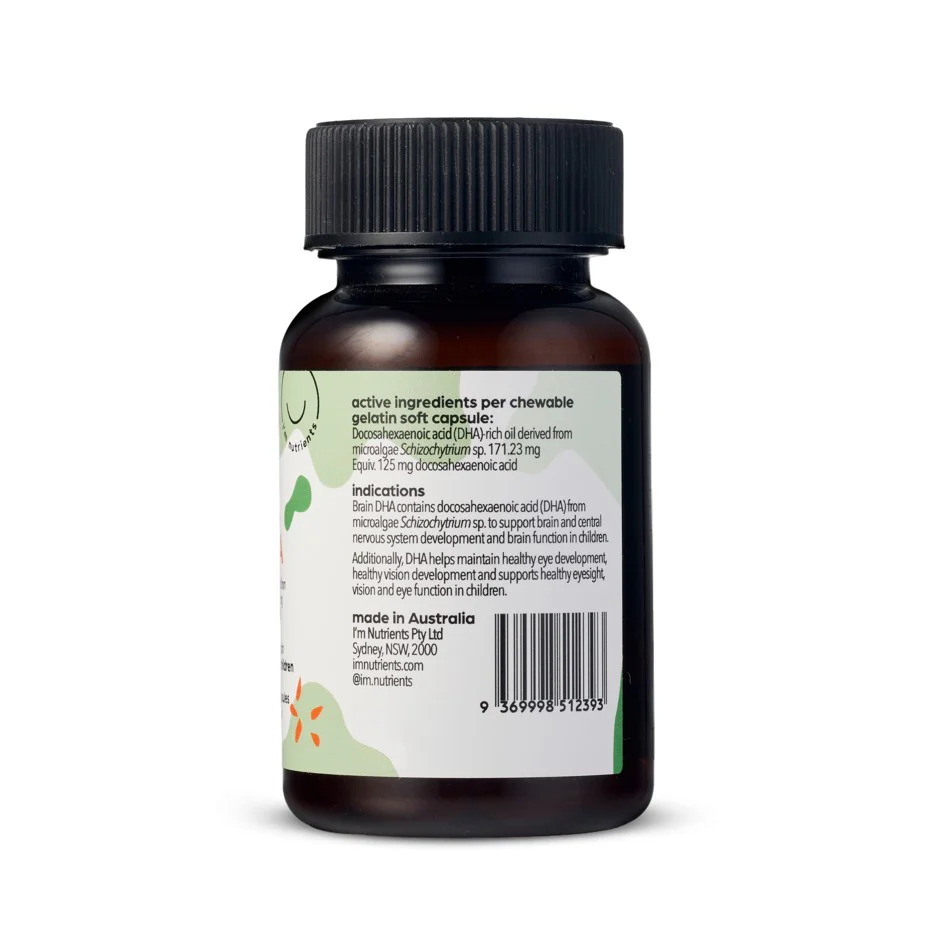 I’m Nutrients Brain DHA Children’s Chewable Soft Gel Capsules - Image 3