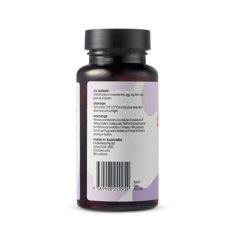 I’m Nutrients Iron Immunity Children’s Chewable Tablets - Image 4