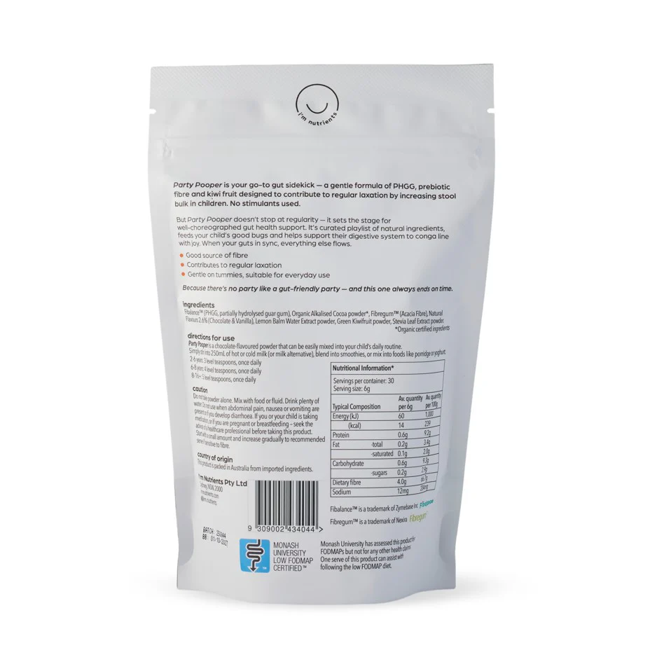 I’m Nutrients Party Pooper Children's Digestive Health and Regularity Support 180g - Image 2