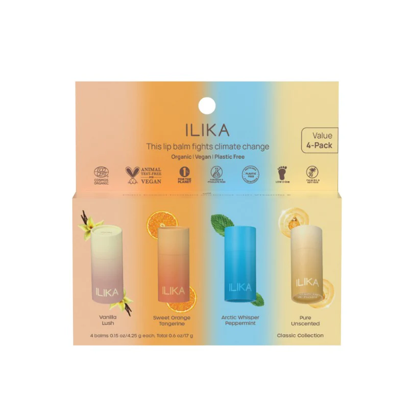 ILIKA Lip Balm 0.15oz Classic Collection 4 Pack