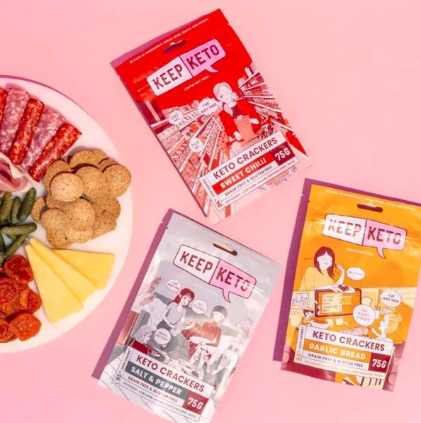 Keep Keto Crackers Garlic Bread Flavour 75g - Image 5