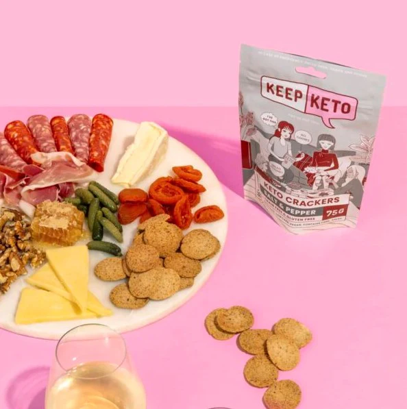 Keep Keto Crackers Salt and Pepper 75g - Image 3