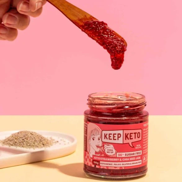 Keep Keto Strawberry and Chia Seed 190g - Image 3