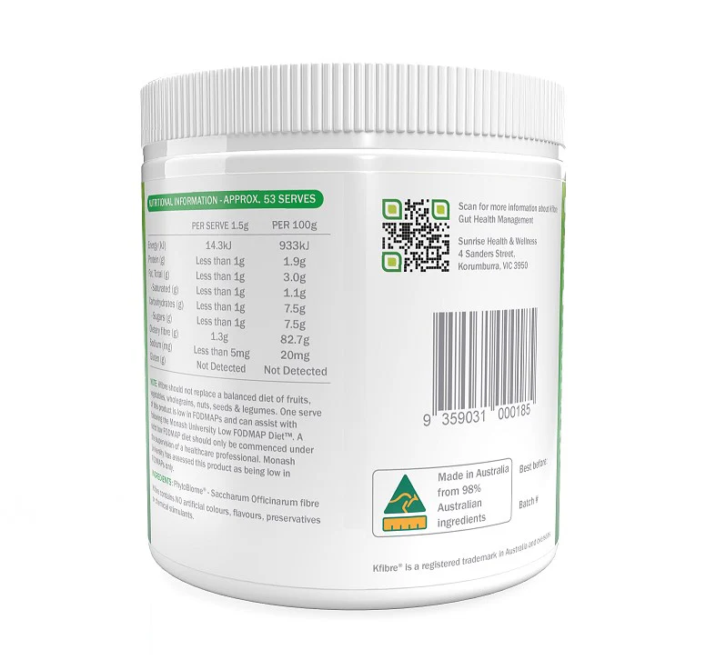 Kfibre Original Gut Health Fibre Unflavoured 80g - Image 2