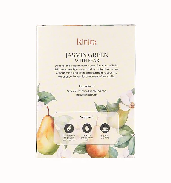 Kintra Foods Jasmine Green with Pear 25 Teabags - Image 2