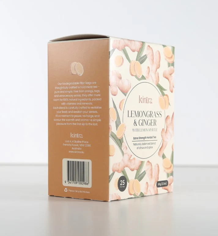 Kintra Foods Lemongrass & Ginger with Lemon Myrtle 25 Teabags - Image 4