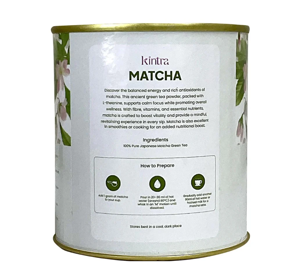 Kintra Foods Matcha 100% Japan Green Tea 110g - Image 2
