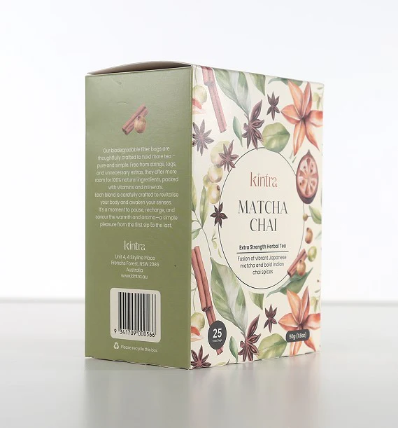 Kintra Foods Matcha Chai 25 Tea Bags - Image 4