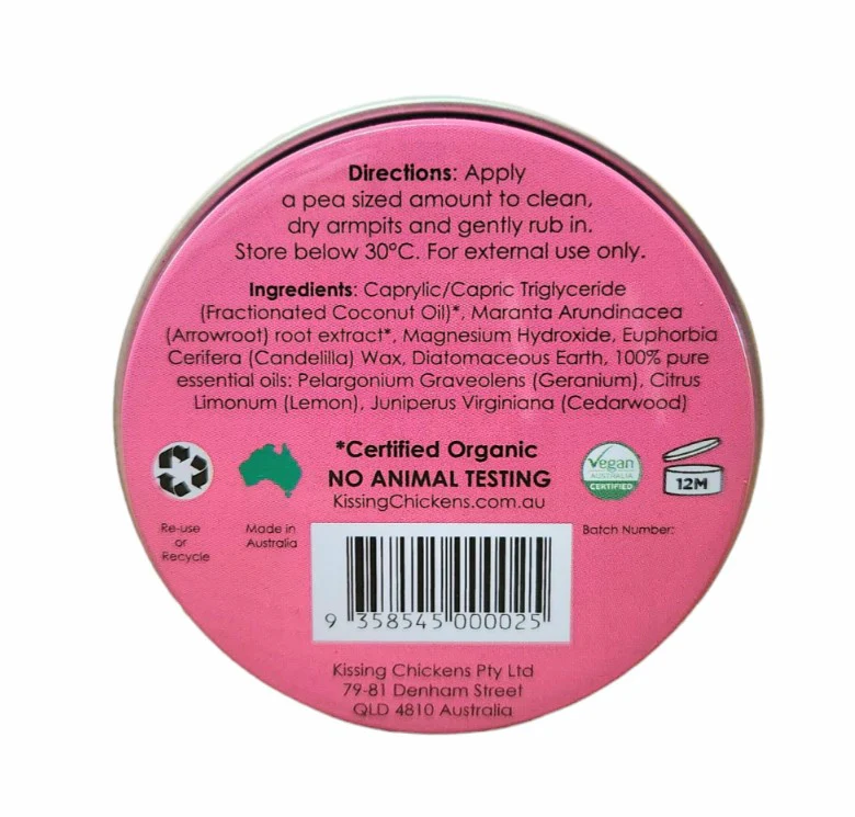 Kissing Chickens Natural Deodorant Paste Geranium 35g - Image 2