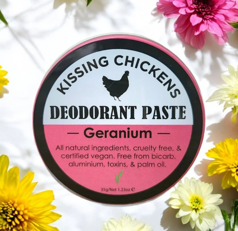 Kissing Chickens Natural Deodorant Paste Geranium 35g - Image 3