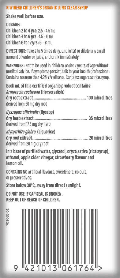 Kiwiherb Children's Organic Lung Clear Syrup - Image 2