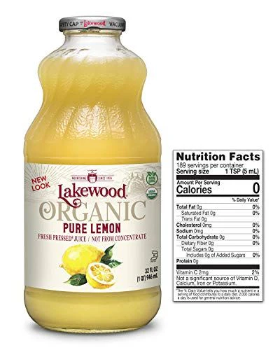 Lakewood Organic Juice Lemon 370ml