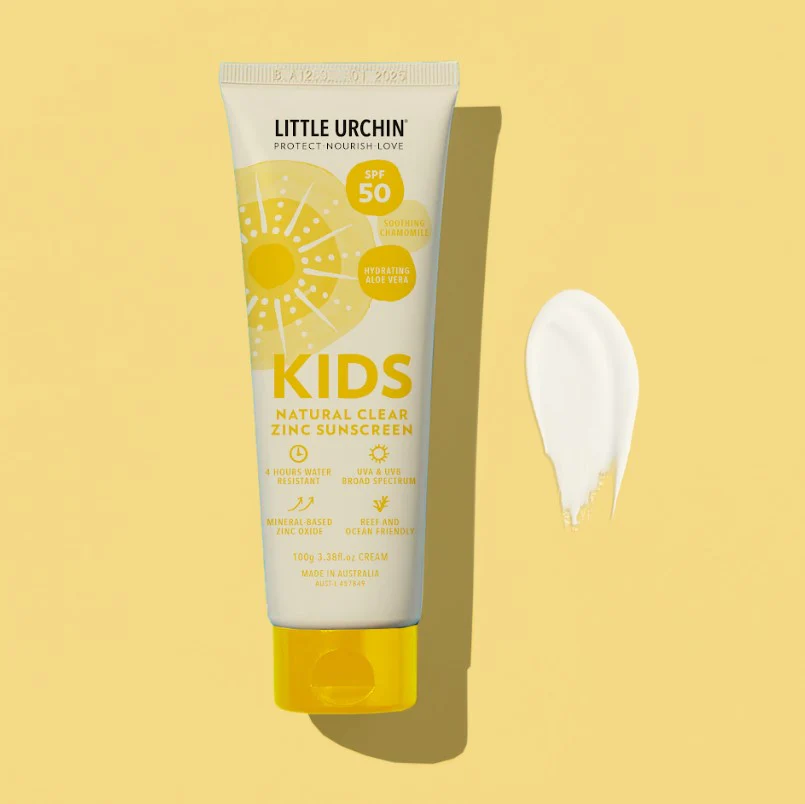 Little Urchin KIDS Natural Clear Zinc Sunscreen SPF 50 100g - Image 3