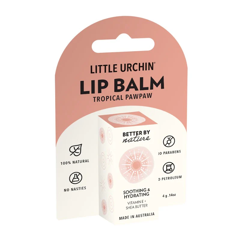 Little Urchin Lip Balm Tropical Paw Paw 4g