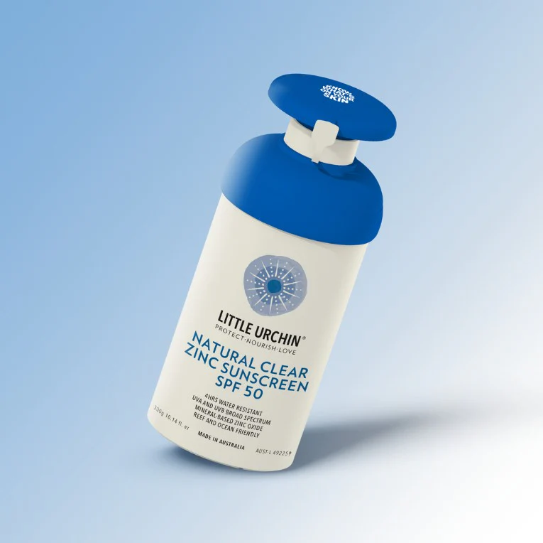 Little Urchin Natural Clear Zinc Sunscreen SPF 50+ 300g - Image 4
