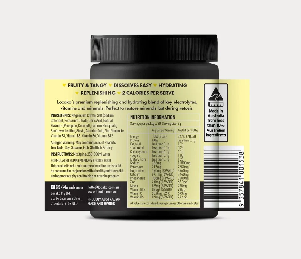 Locako Keto Electrolytes Pina Colada 90g - Image 3