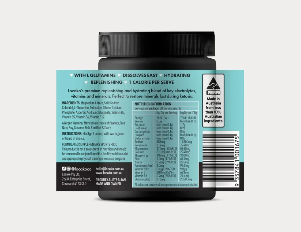 Locako Keto Electrolytes Unflavoured 90g - Image 3