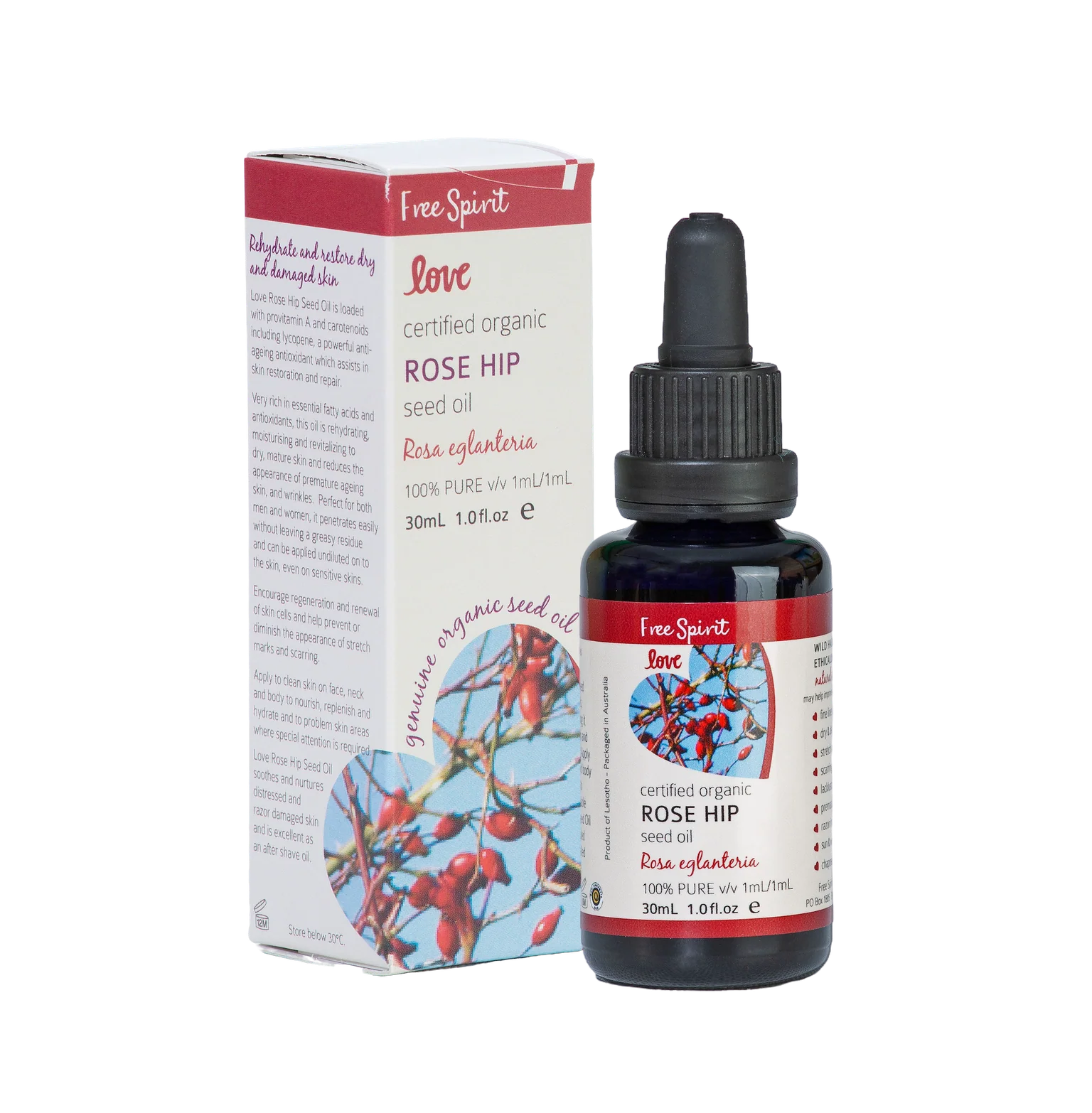 Love Rose Hip Seed Oil Certified Organic
