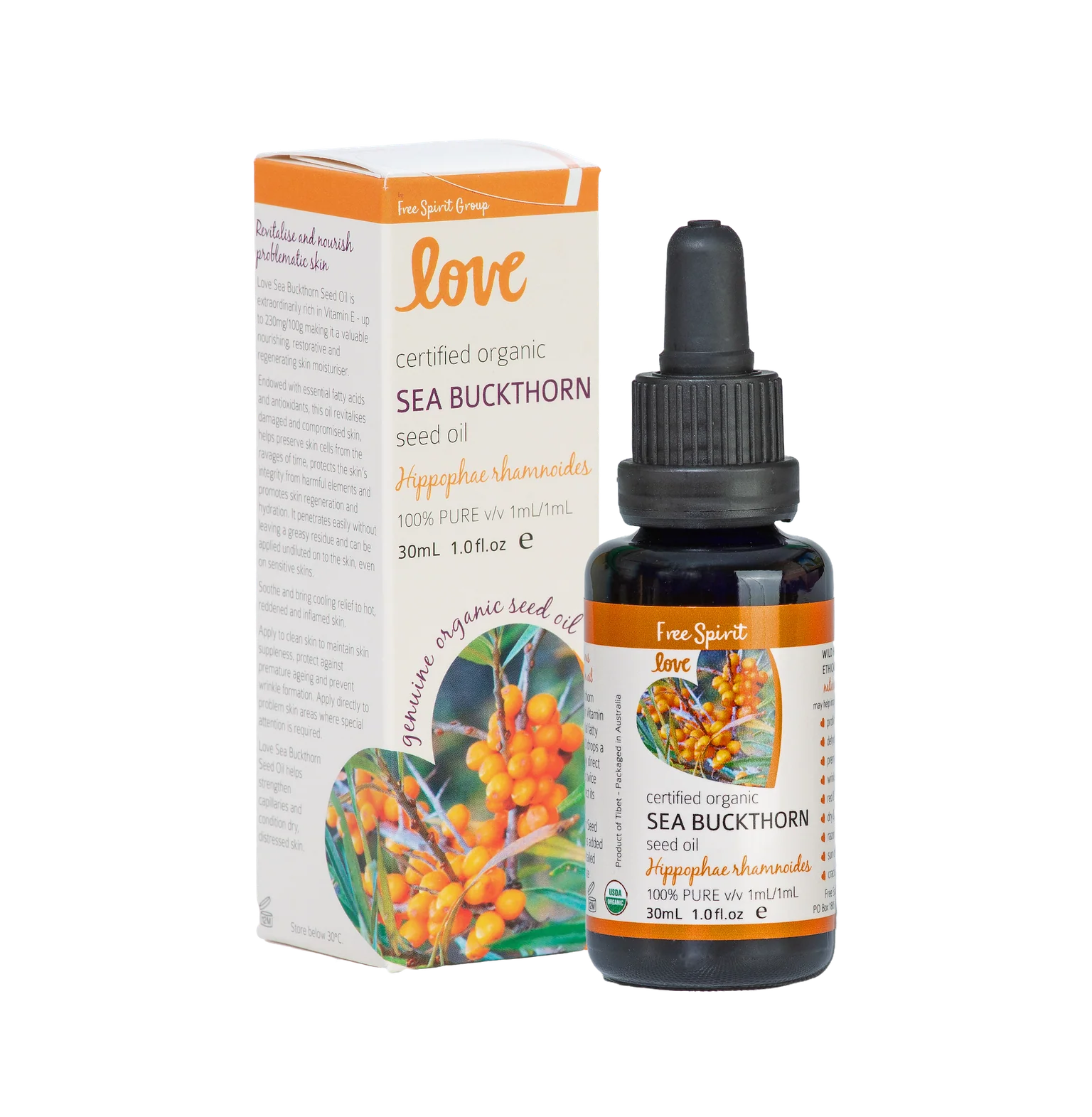 Love Sea Buckthorn Seed Oil Certified Organic