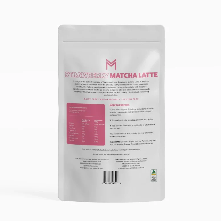 Matcha Maiden Strawberry Matcha Latte 150g - Image 2