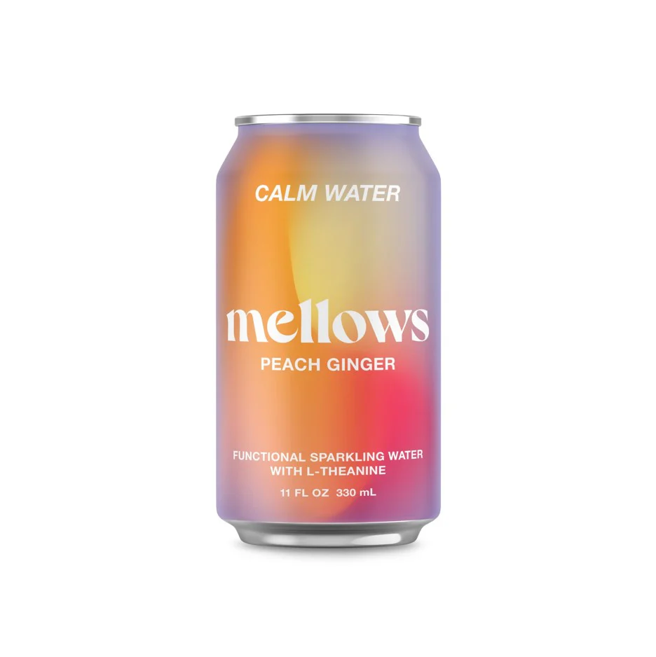 Mellows Functional Sparkling Water Peach Ginger 330ml x 24 Pack