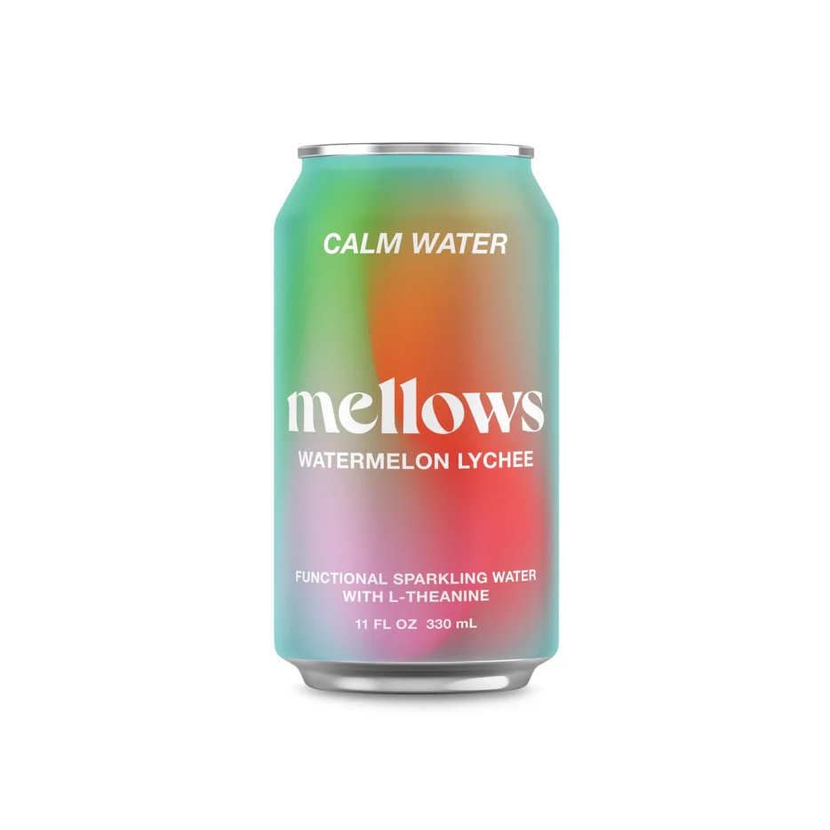 Mellows Functional Sparkling Water Watermelon Lychee 330ml x 24 Pack