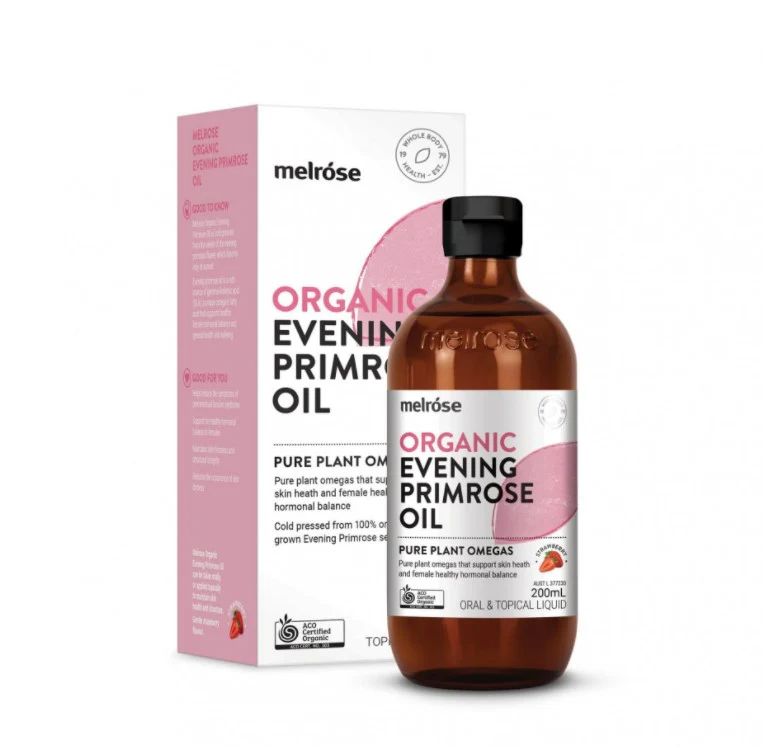 Melrose Organic Evening Primrose Oil Strawberry 200ml
