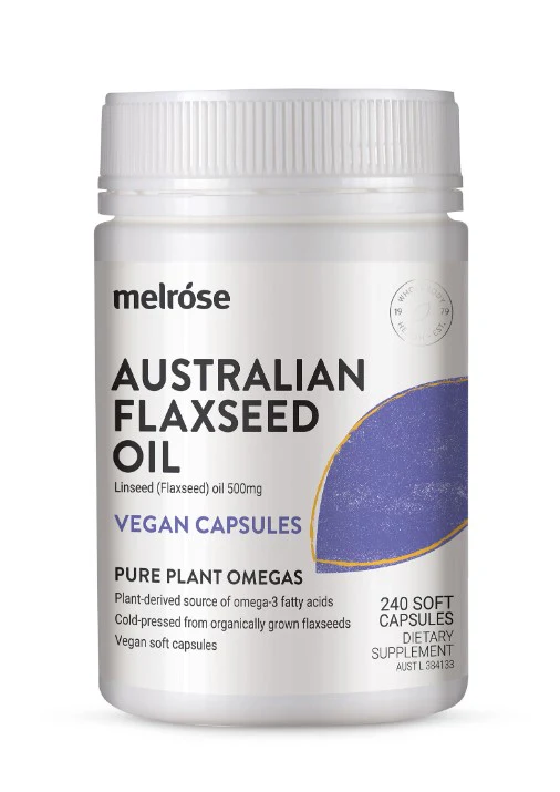 Melrose Organic Flaxseed Oil 500mg 240 Vegan capsules