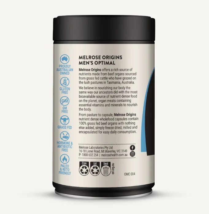 Melrose Origins Organ Meat Men's Optimal 120 capsules - Image 3