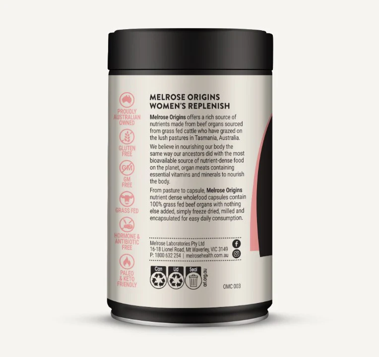 Melrose Origins Organ Meat Women's Replenish 120 capsules - Image 3