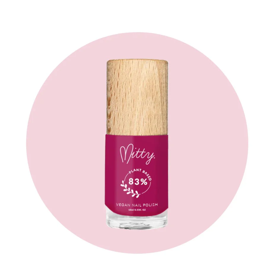 Mitty 83% Plant based Vegan polish Wild Fuchsia 10ml