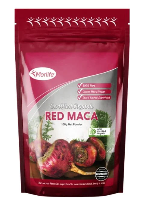 Morlife Certified Organic Maca Red Powder 100g