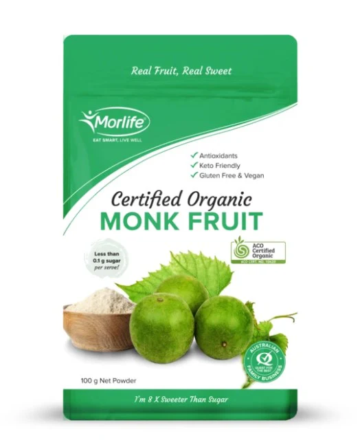 Morlife Certified Organic Monk Fruit Powder 100g