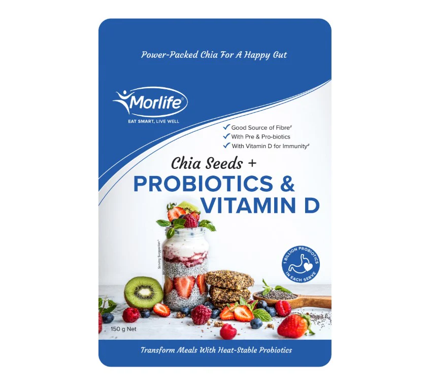 Morlife Chia Seeds + Probiotic & Vitamin D 150g