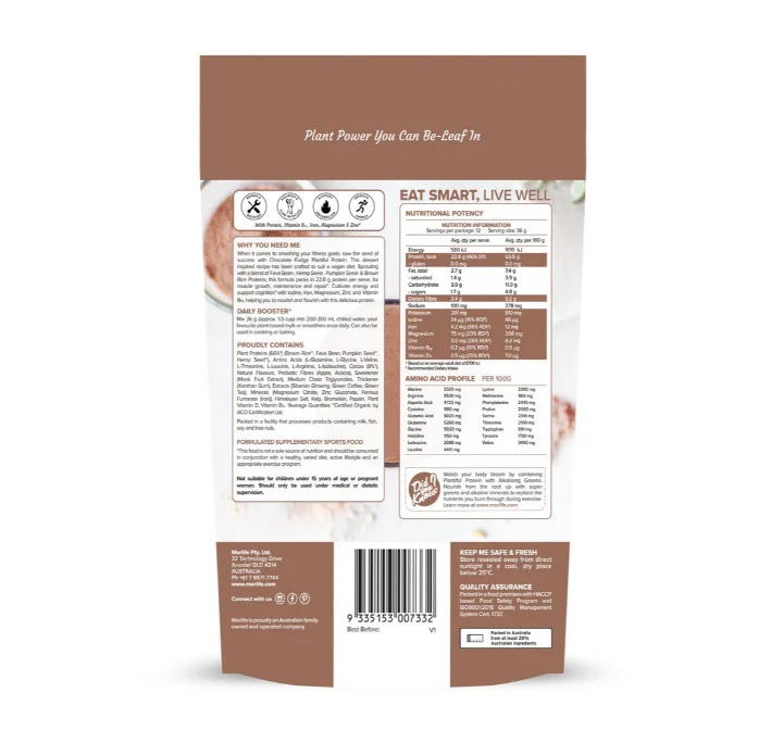 Morlife Plantiful Protein Chocolate Fudge 440g - Image 3