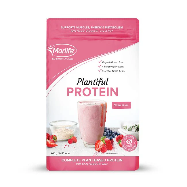 Morlife Plantiful Protein Berry Swirl 440g