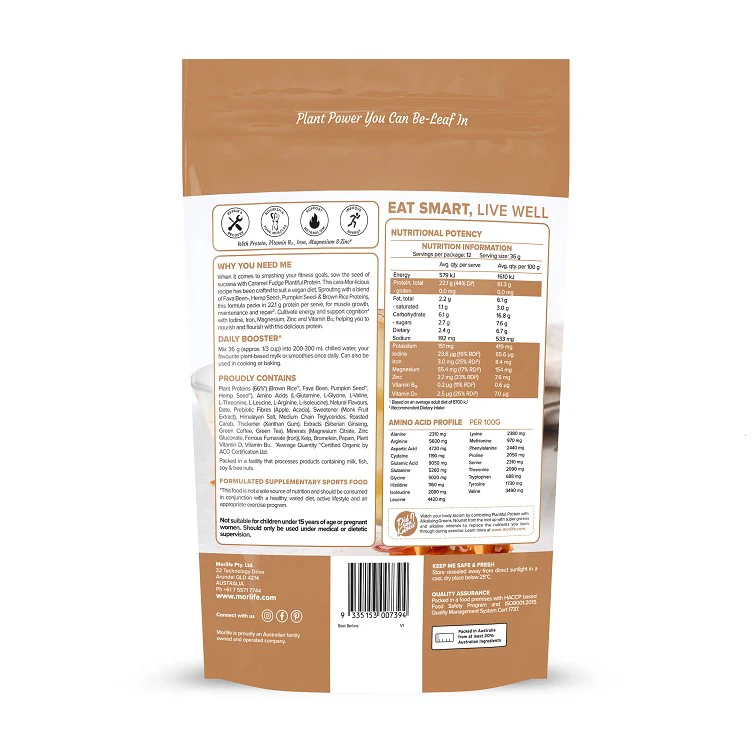 Morlife Plantiful Protein Caramel Fudge 440g - Image 2