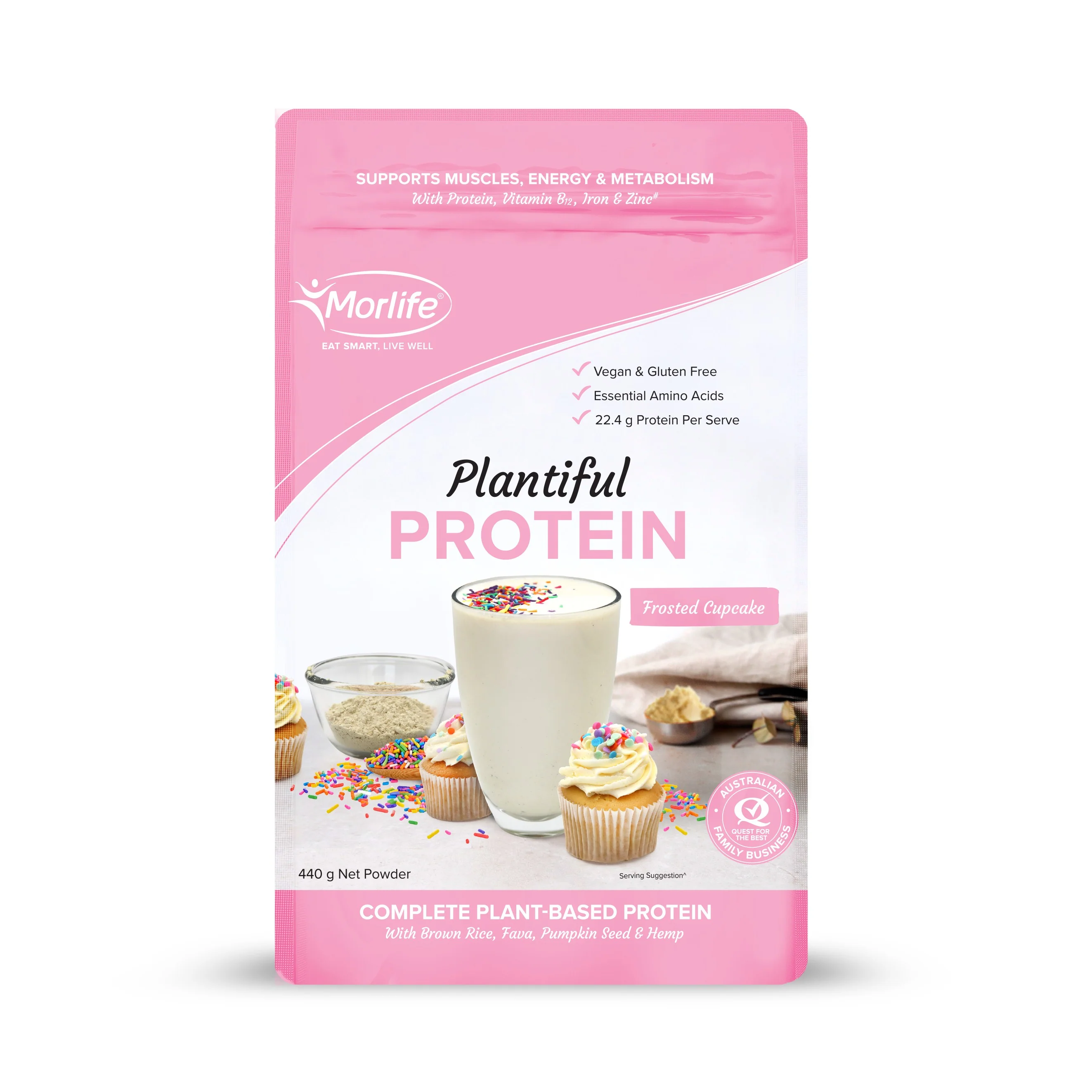 Morlife Plantiful Protein Frosted Cupcake 440g