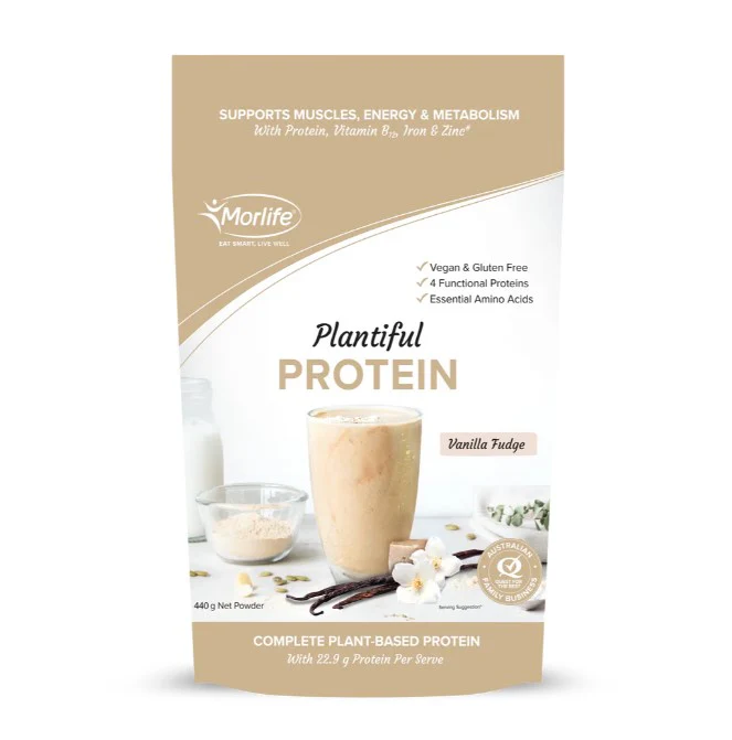 Morlife Plantiful Protein Vanilla Fudge 440g