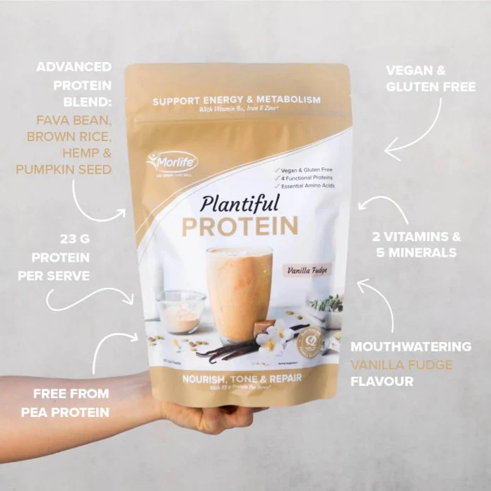 Morlife Plantiful Protein Vanilla Fudge 440g - Image 2