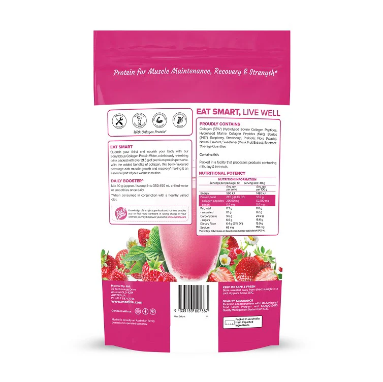 Morlife Protein Water Berrylicious 400g - Image 2