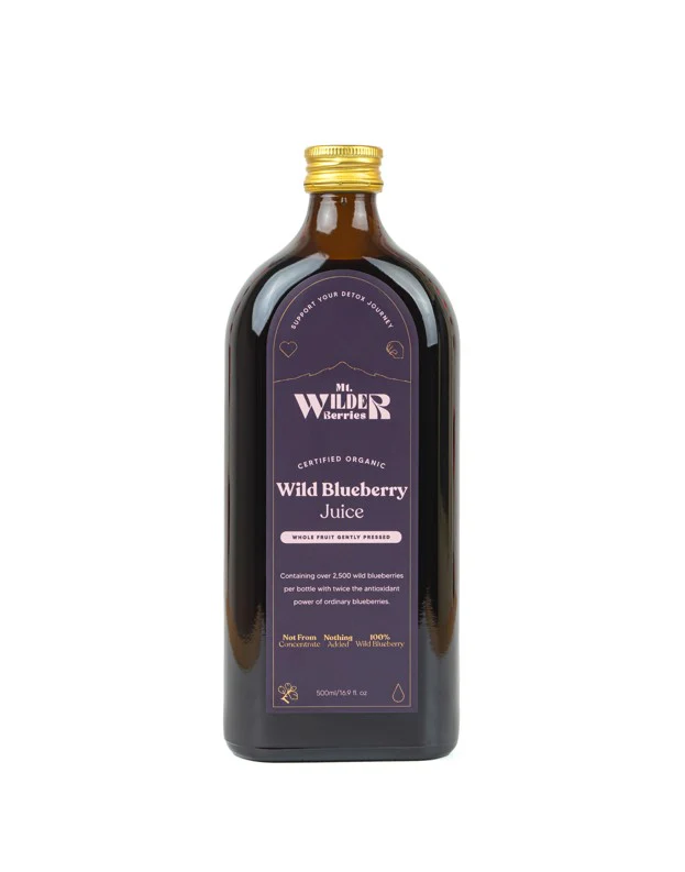 Mt Wilder Berries Certified Organic Wild Blueberry Super Juice 500ml