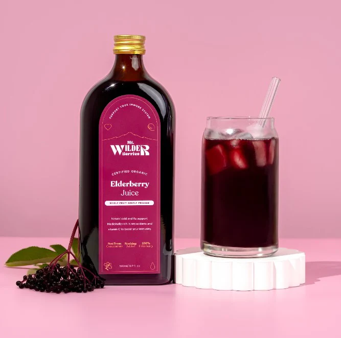 Mt Wilder Berries Organic Elderberry Juice 500ml - Image 2