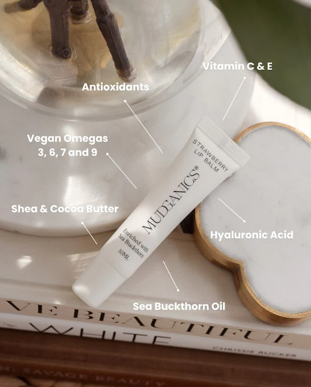 Mudganics Lip Balm Strawberry 10ml - Image 4