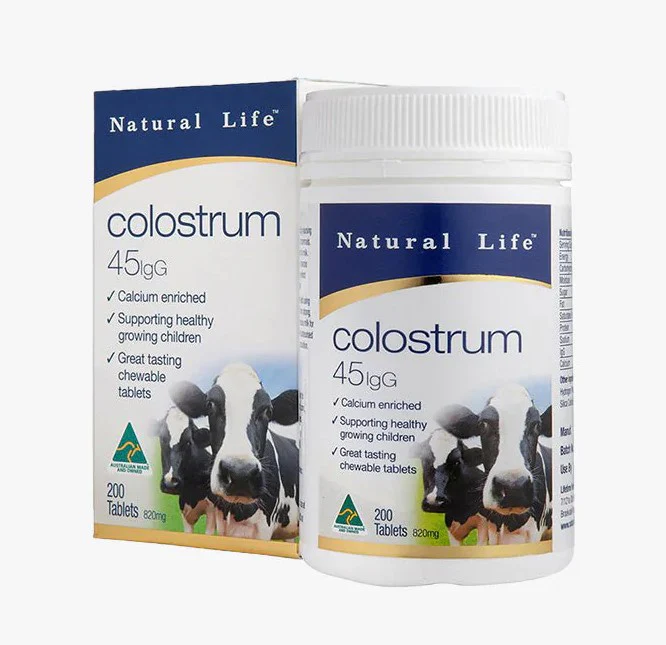 Natural Life Colostrum 45mg IgG Chewable 200 Tablets
