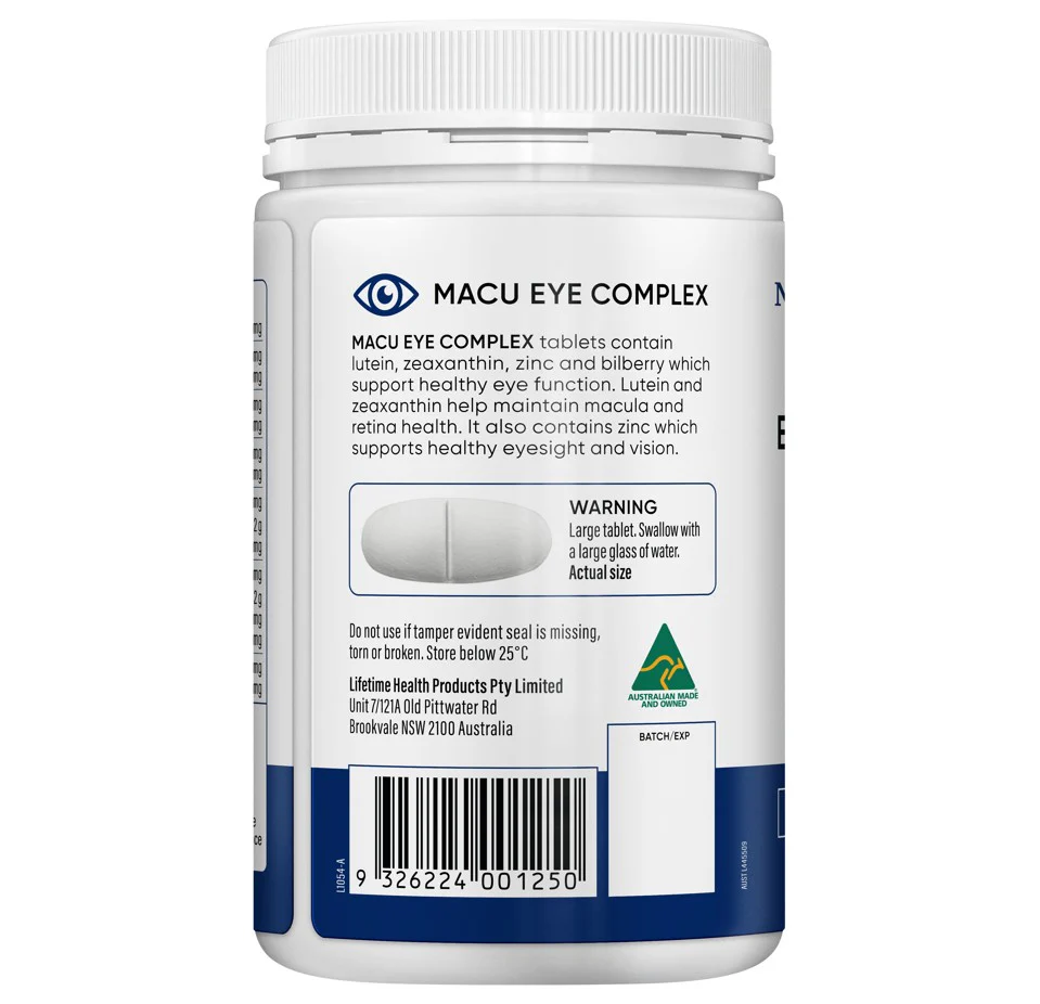 Natural Life Macu Eye Complex 1200 Plus 90 tablets - Image 3
