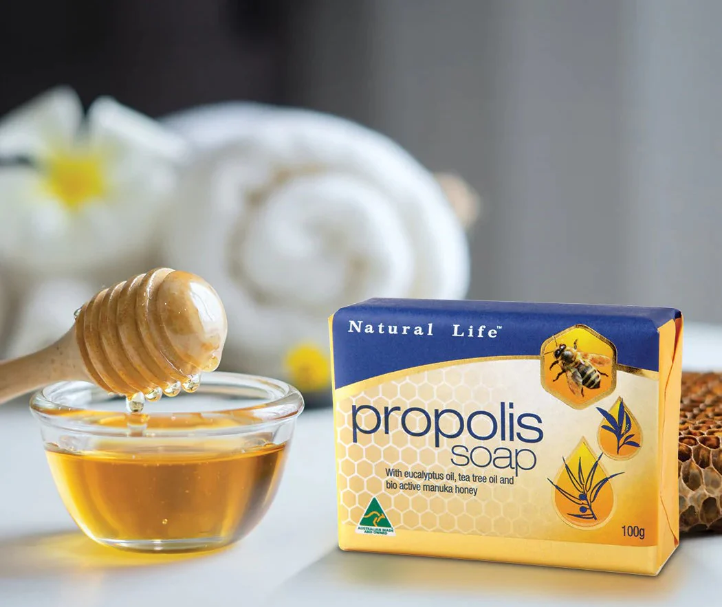 Natural Life Bar Soap Propolis Manuka Honey Tea Tree & Eucalyptus 100g - Image 2