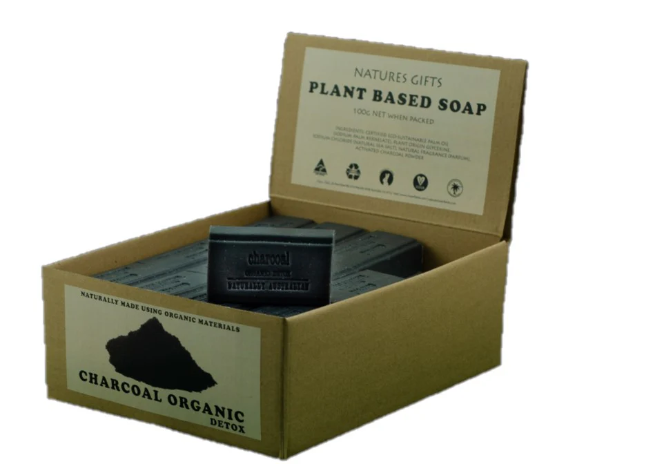 Nature's Gift Organic Charcoal Detox Bar Soap (box of 36)