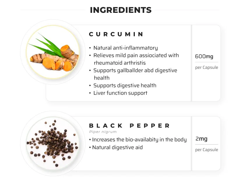 Nature's Help Curcumin Gold 60 Capsules - Image 2
